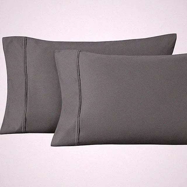 1200 Thread Count 100% Egyptian Cotton Solid 2 Piece Pillowcase Set
