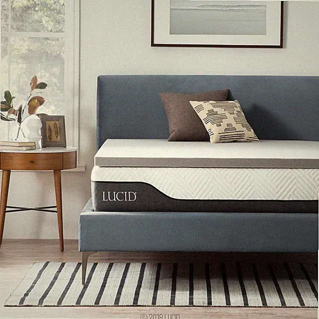 2" Queen Memory Foam Mattress Topper - Cooling, Hypoallergenic, Charcoal Infused