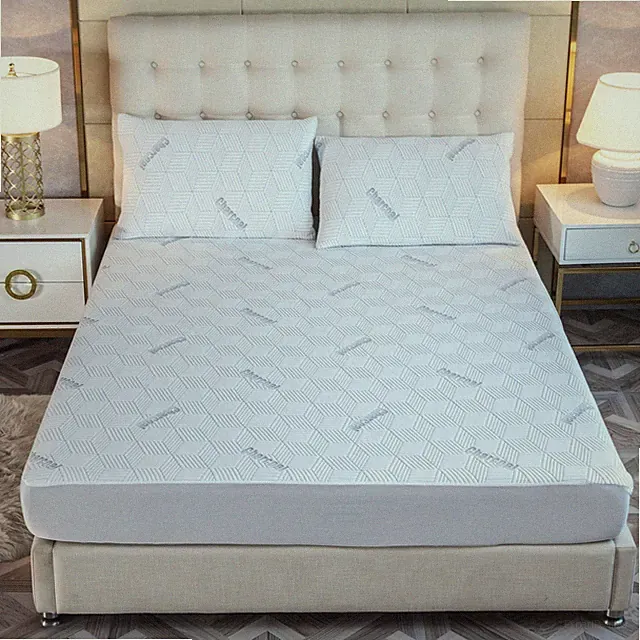 Bibb Home Charcoal Infused Waterproof Mattress Pad