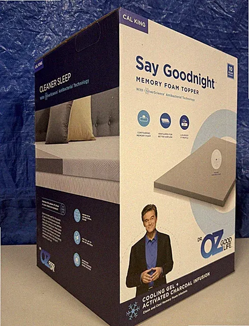 Dr. Oz Good Life Say Goodnight Memory Foam Mattress Topper California King Size