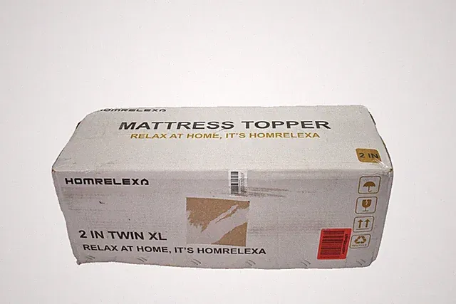 HOMRELEXA Mattress Topper Twin XL 2 Inch Gel Memory Foam Bamboo Charcoal Pad New