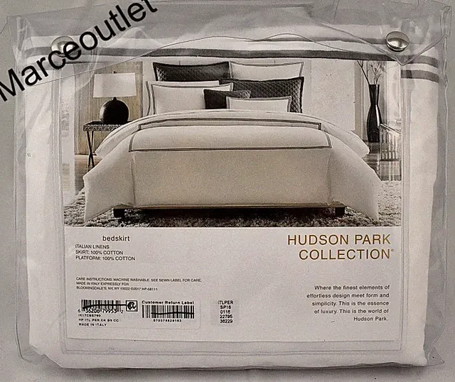 Hudson Park Classic Linens Egyptian Cotton Percale CAL KING Bedskirt CHARCOAL
