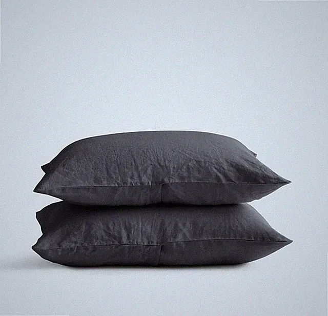 NWOT! Quince Linen Charcoal King Shams! Set Of 2 (L78)
