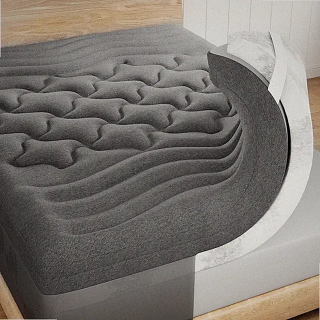 Queen Size 4" Dual Layer Bamboo Memory Foam Mattress Topper for Back Pain Relief